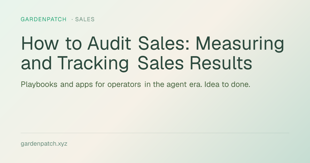 How to Audit Sales: Measuring and Tracking Sales Results
