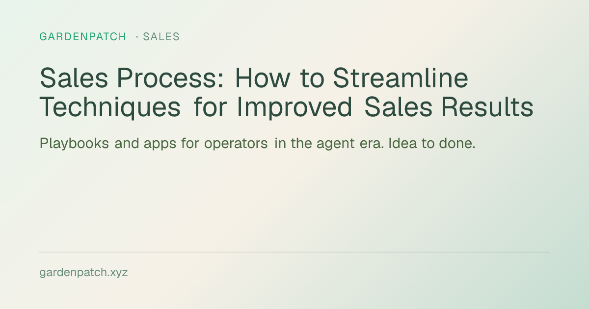 Sales Process: How to Streamline Techniques for Improved Sales Results