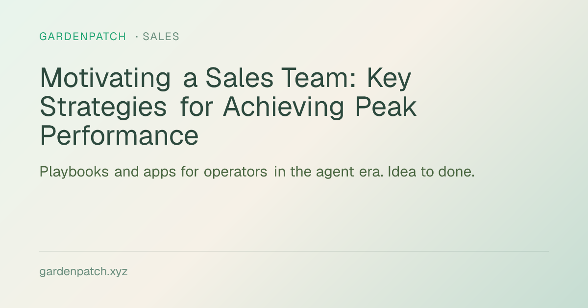 Motivating a Sales Team: Key Strategies for Achieving Peak Performance