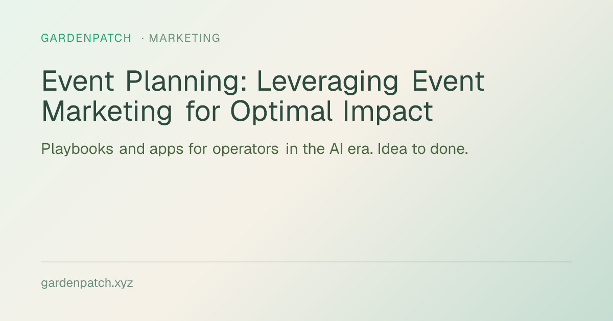 Event Planning: Leveraging Event Marketing for Optimal Impact