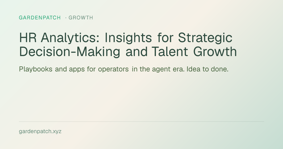 HR Analytics: Insights for Strategic Decision-Making and Talent Growth