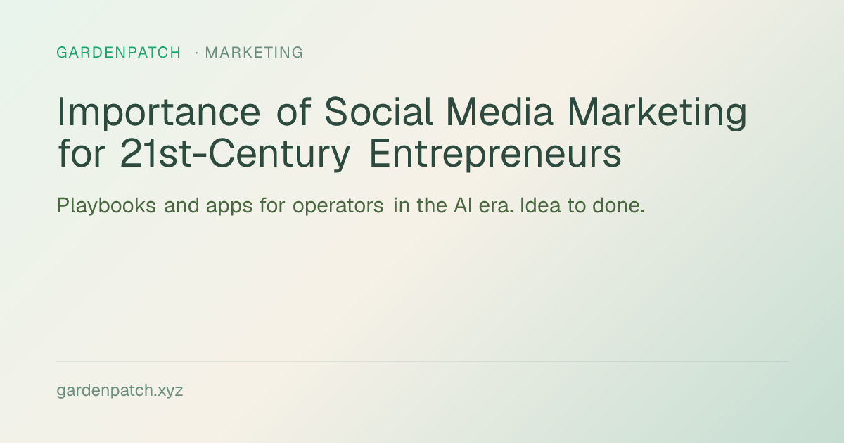 Importance of Social Media Marketing for 21st-Century Entrepreneurs