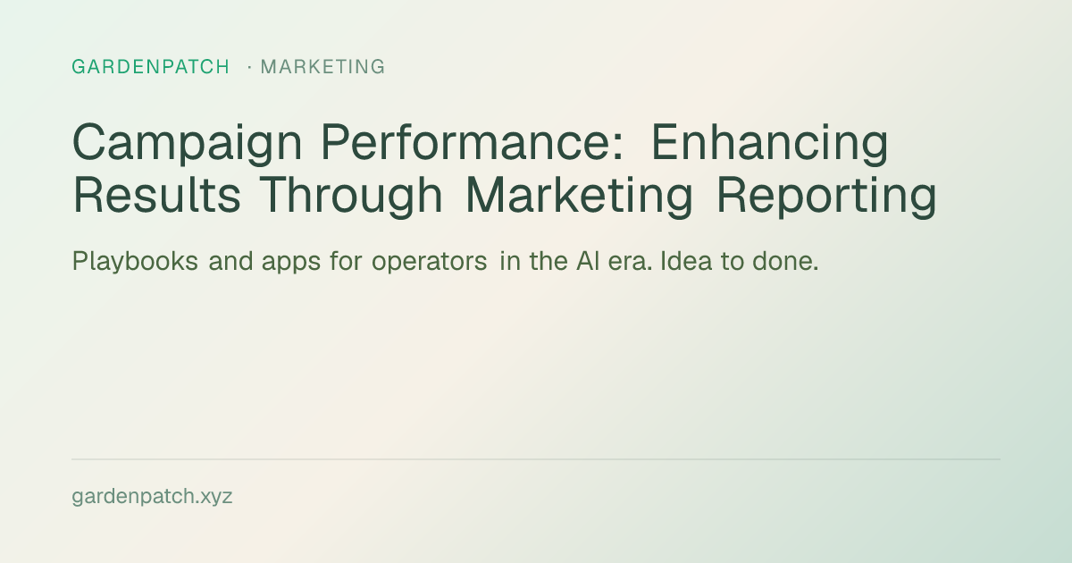 Campaign Performance: Enhancing Results Through Marketing Reporting