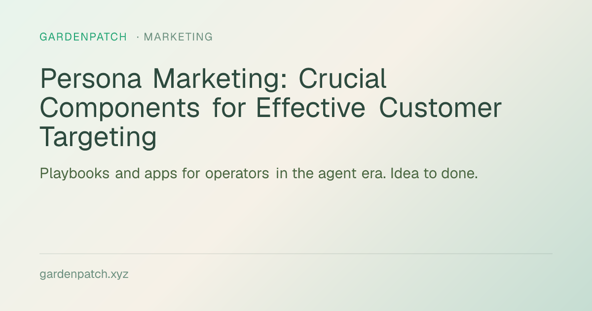 Persona Marketing: Crucial Components for Effective Customer Targeting