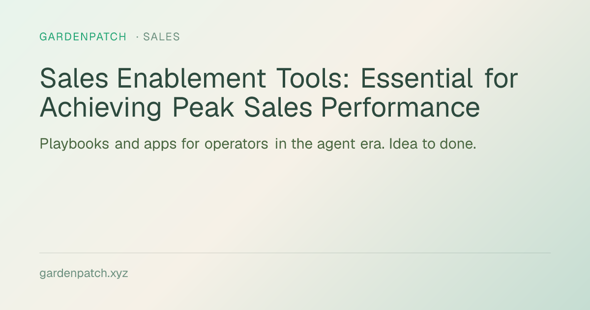 Sales Enablement Tools: Essential for Achieving Peak Sales Performance