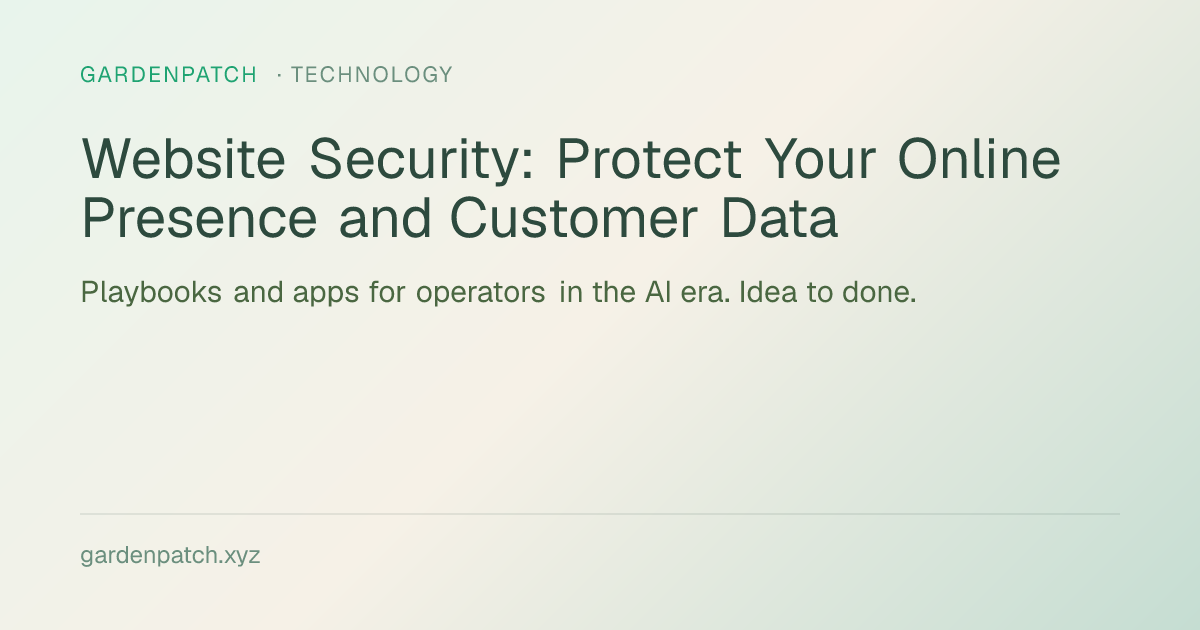 Website Security: Protect Your Online Presence and Customer Data