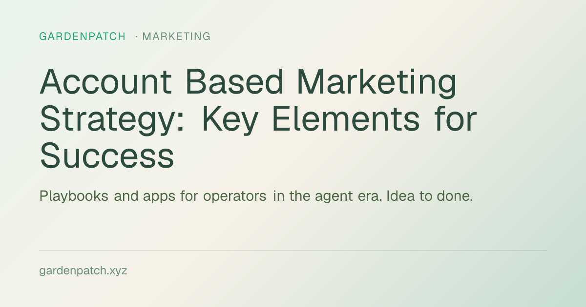 Account Based Marketing Strategy: Key Elements for Success