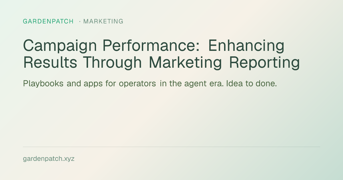 Campaign Performance: Enhancing Results Through Marketing Reporting
