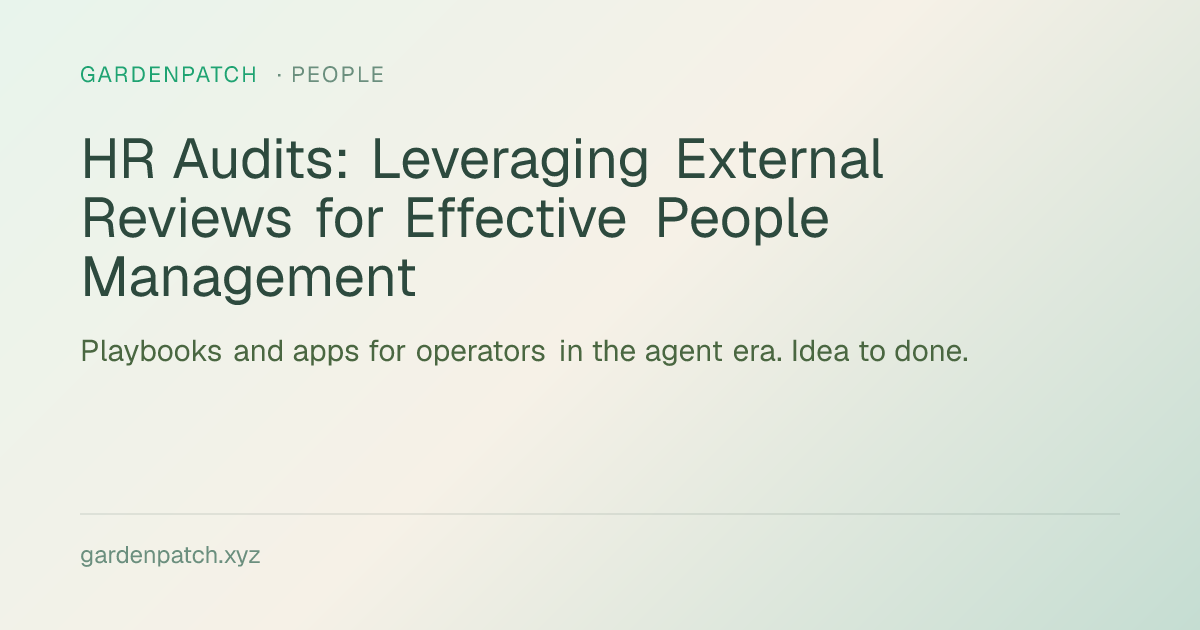 HR Audits: Leveraging External Reviews for Effective People Management
