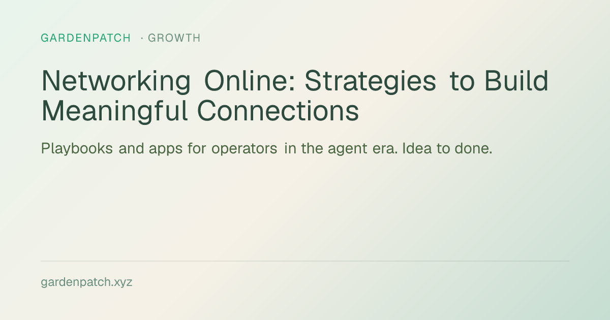 Networking Online: Strategies to Build Meaningful Connections