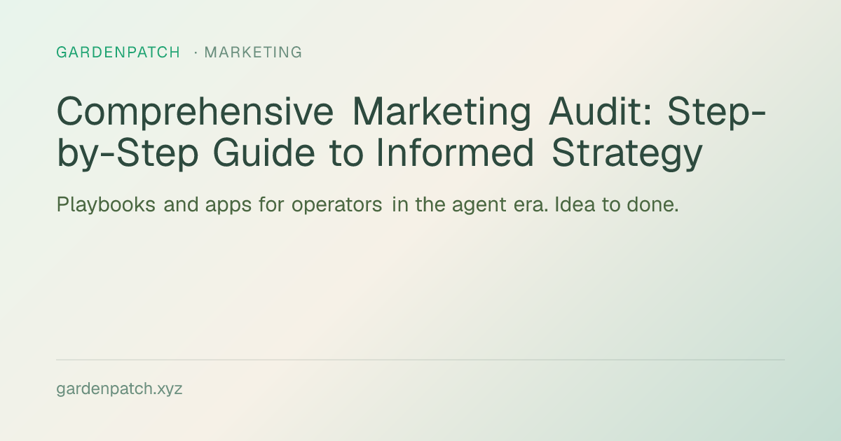 Comprehensive Marketing Audit: Step-by-Step Guide to Informed Strategy