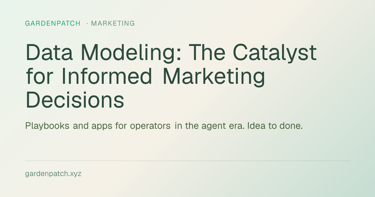 Data Modeling: The Catalyst for Informed Marketing Decisions