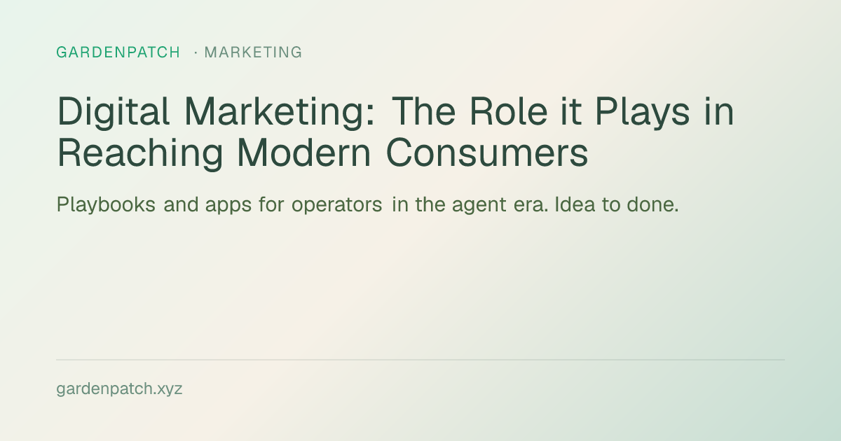 Digital Marketing: The Role it Plays in Reaching Modern Consumers