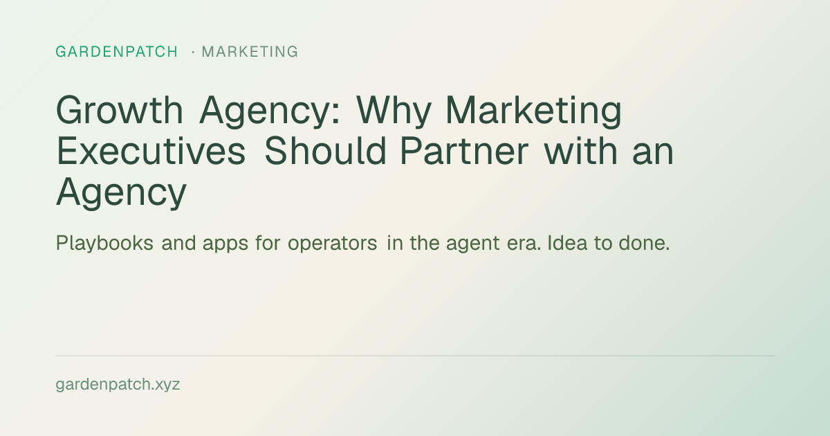 Growth Agency: Why Marketing Executives Should Partner with an Agency