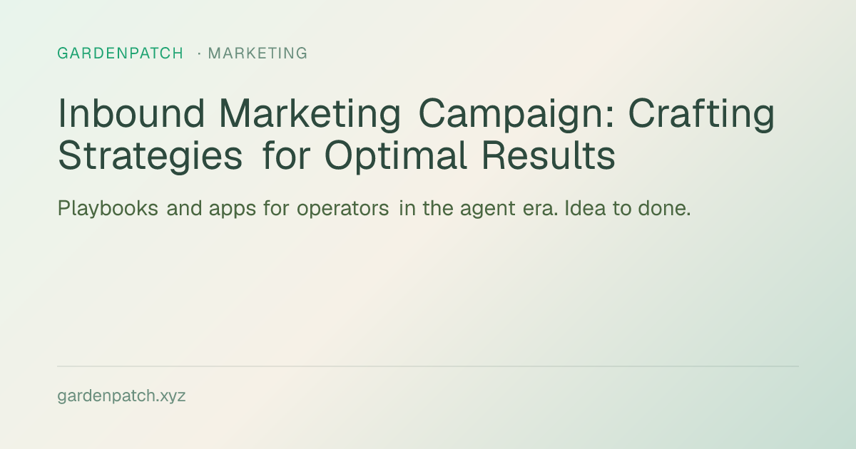 Inbound Marketing Campaign: Crafting Strategies for Optimal Results