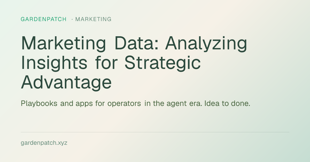 Marketing Data: Analyzing Insights for Strategic Advantage