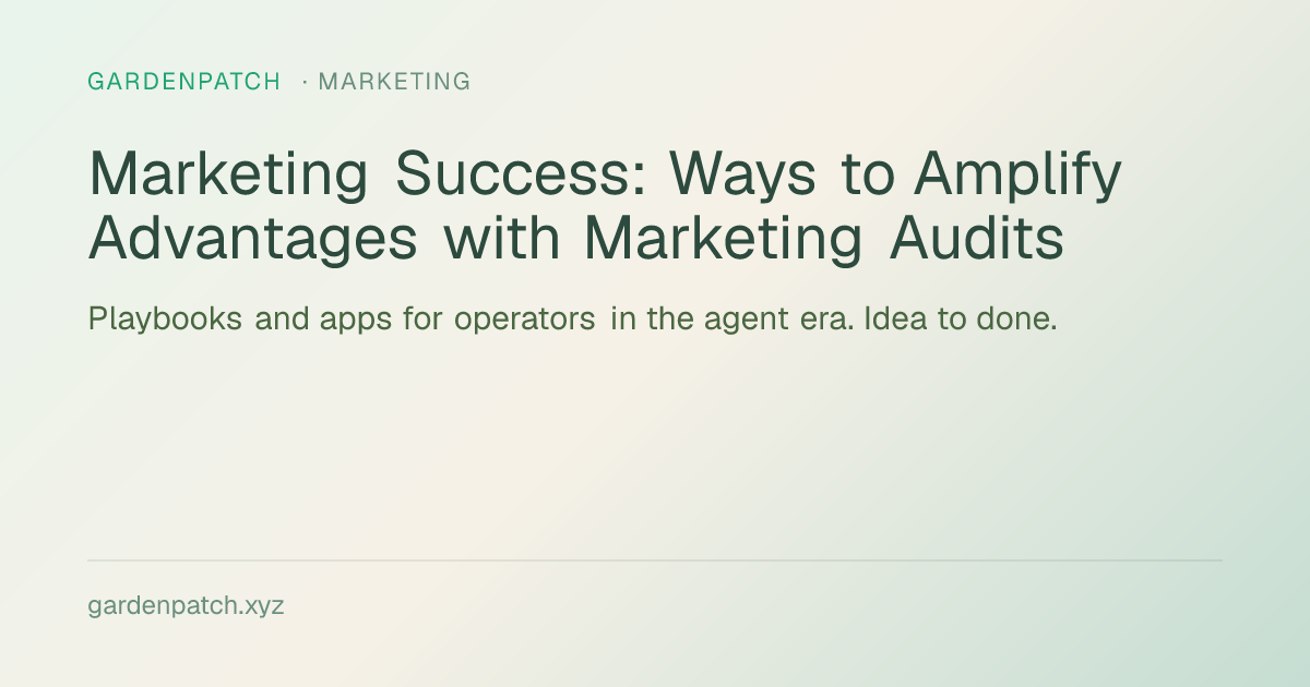 Marketing Success: Ways to Amplify Advantages with Marketing Audits