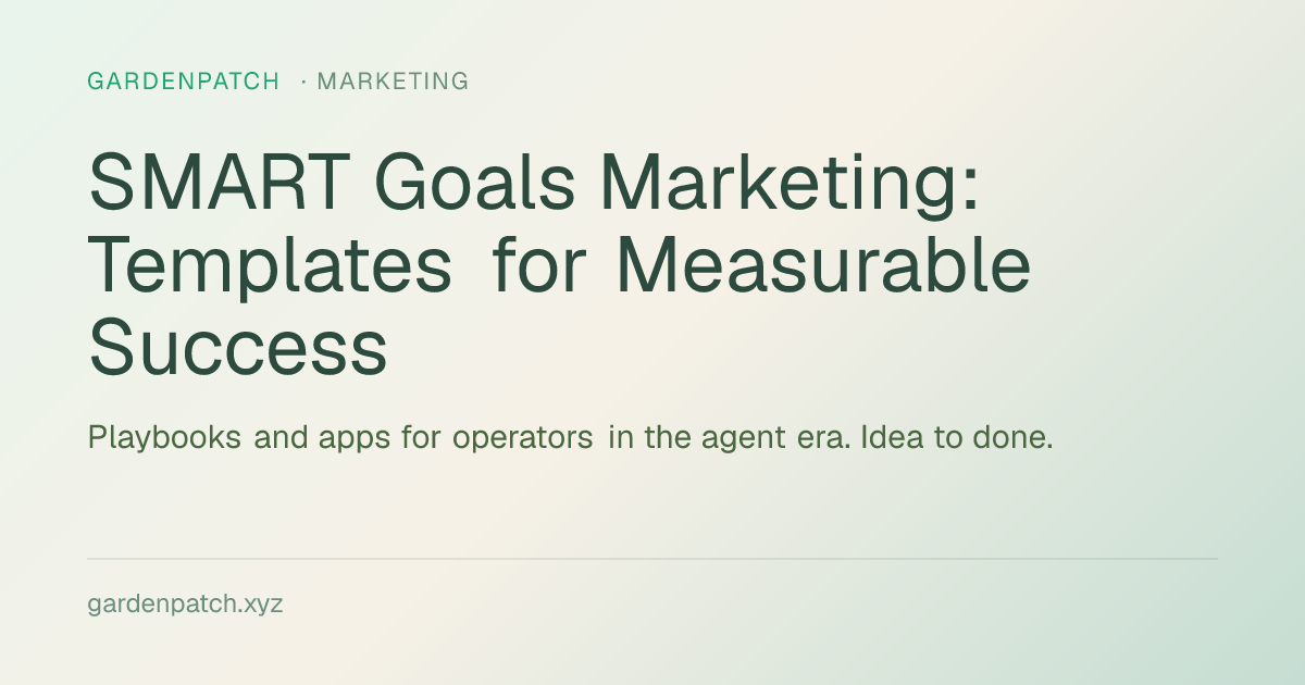 SMART Goals Marketing: Templates for Measurable Success