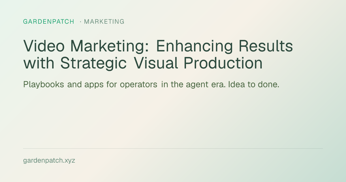 Video Marketing: Enhancing Results with Strategic Visual Production