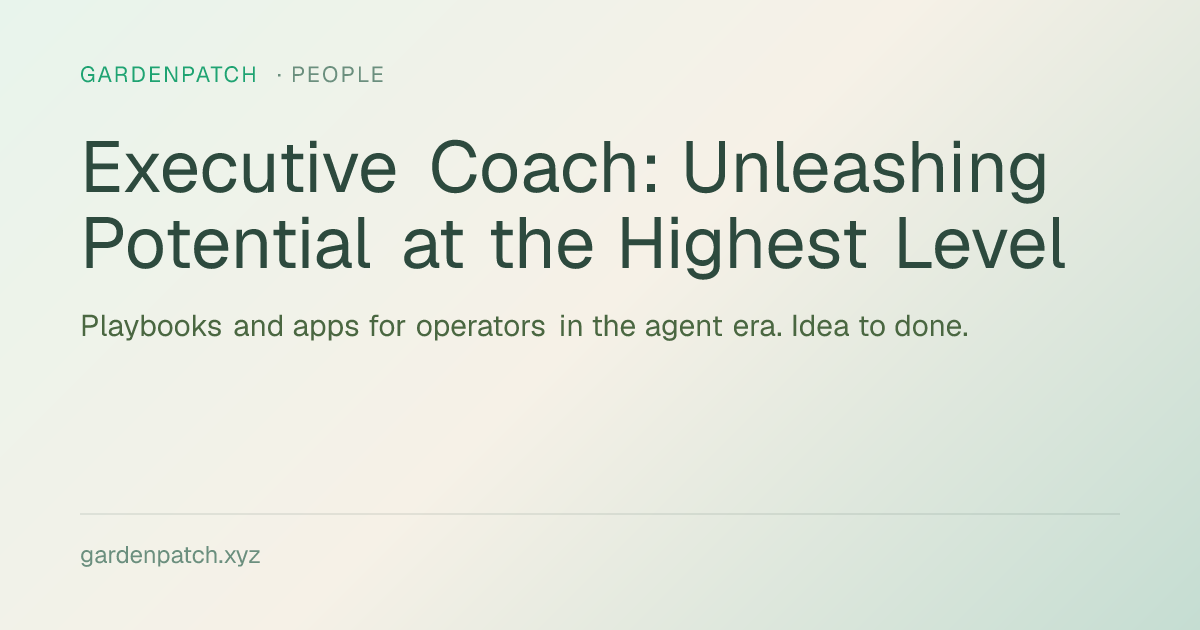 Executive Coach: Unleashing Potential at the Highest Level