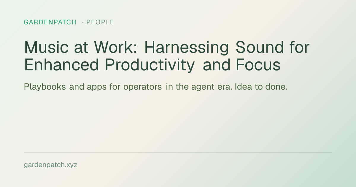 Music at Work: Harnessing Sound for Enhanced Productivity and Focus