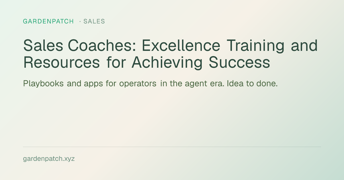 Sales Coaches: Excellence Training and Resources for Achieving Success