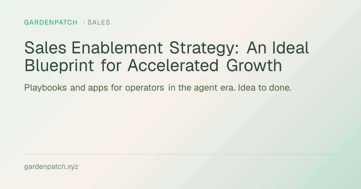 Sales Enablement Strategy: An Ideal Blueprint for Accelerated Growth