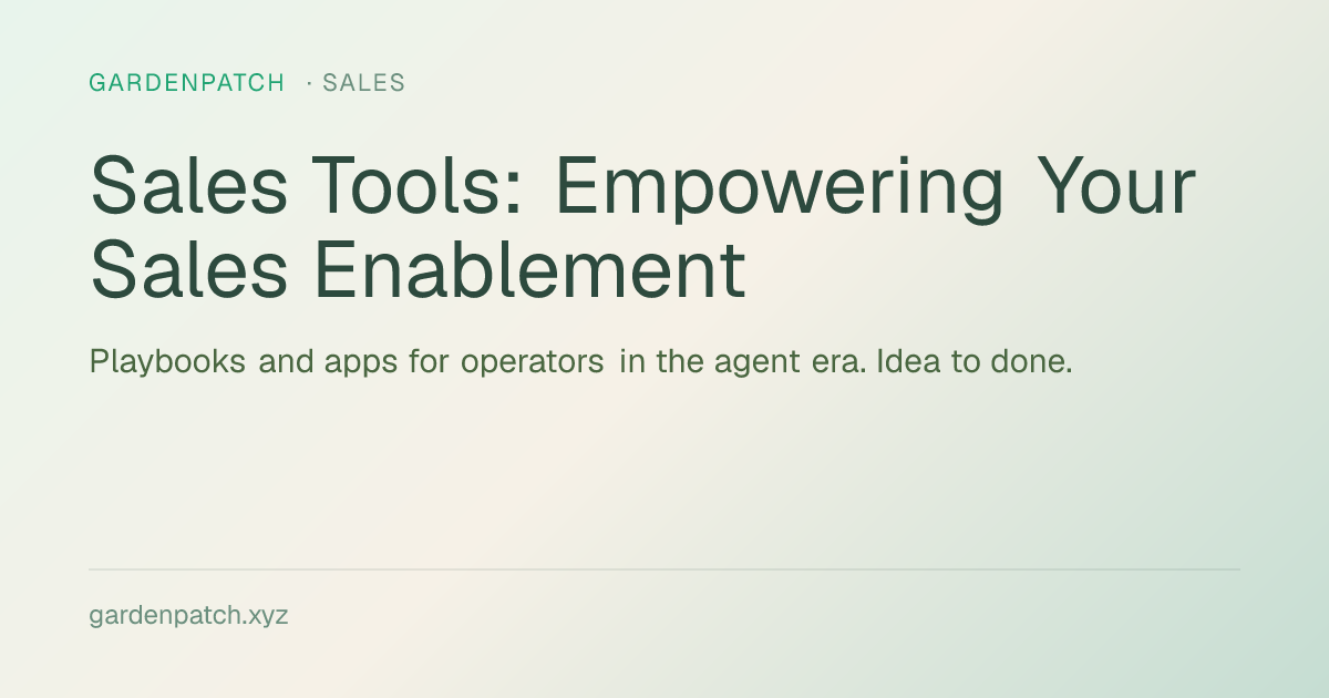 Sales Tools: Empowering Your Sales Enablement