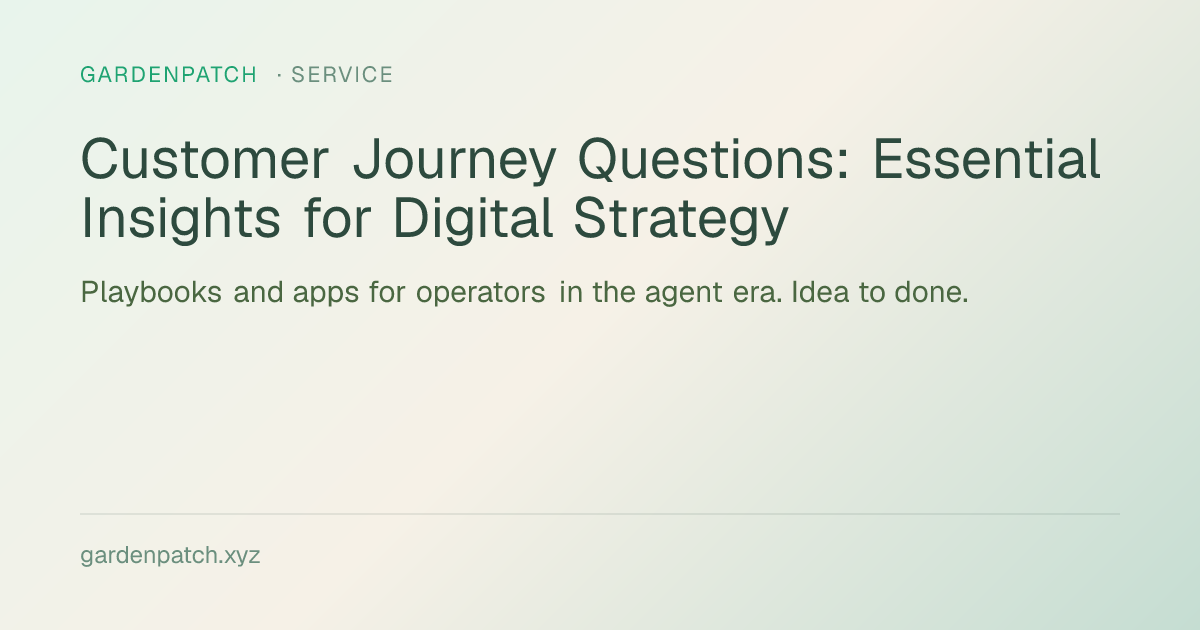 Customer Journey Questions: Essential Insights for Digital Strategy