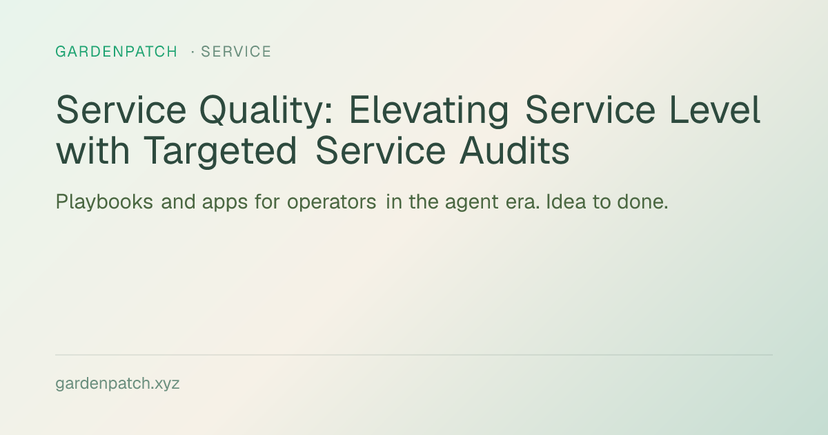 Service Quality: Elevating Service Level with Targeted Service Audits
