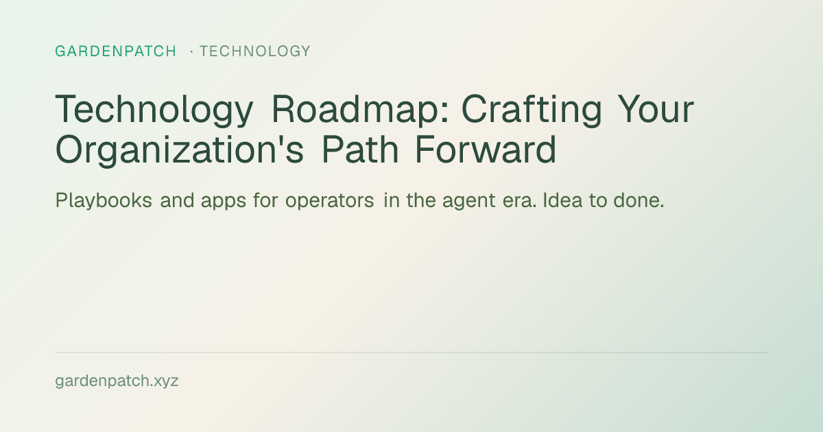 Technology Roadmap: Crafting Your Organization's Path Forward