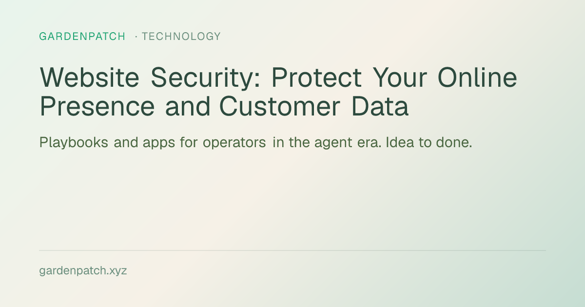 Website Security: Protect Your Online Presence and Customer Data