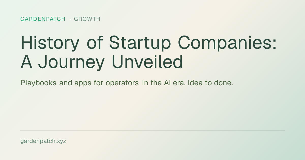 History of Startup Companies: A Journey Unveiled