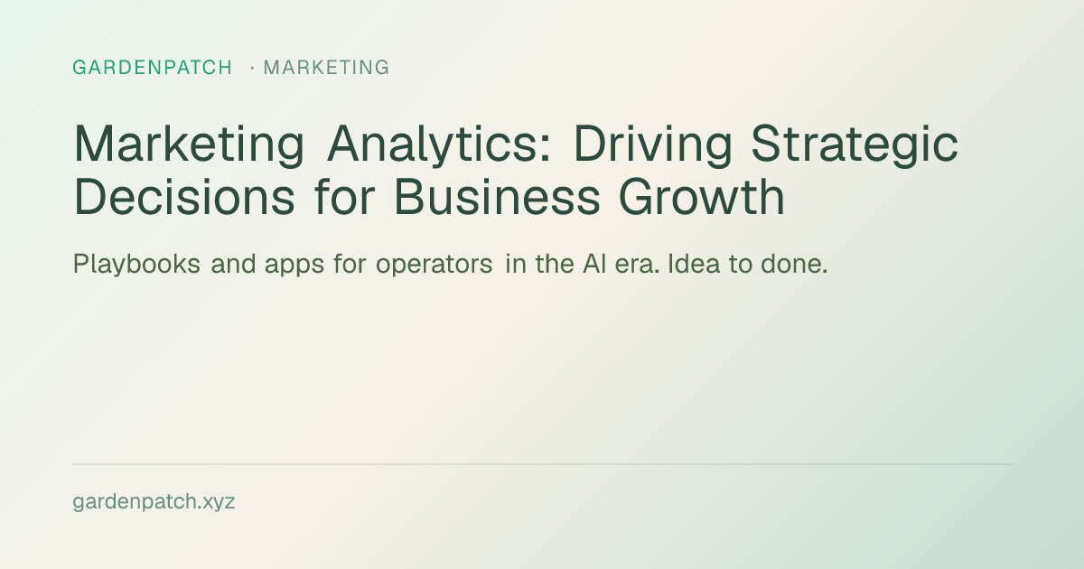 Marketing Analytics: Driving Strategic Decisions for Business Growth