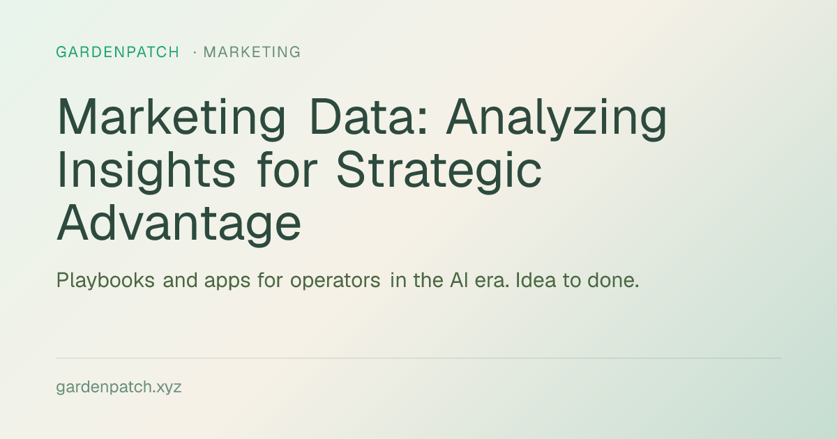 Marketing Data: Analyzing Insights for Strategic Advantage