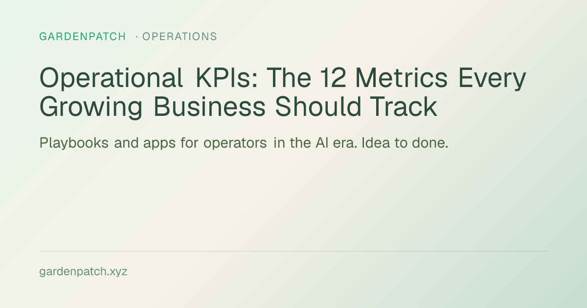 Operational KPIs: The 12 Metrics Every Growing Business Should Track