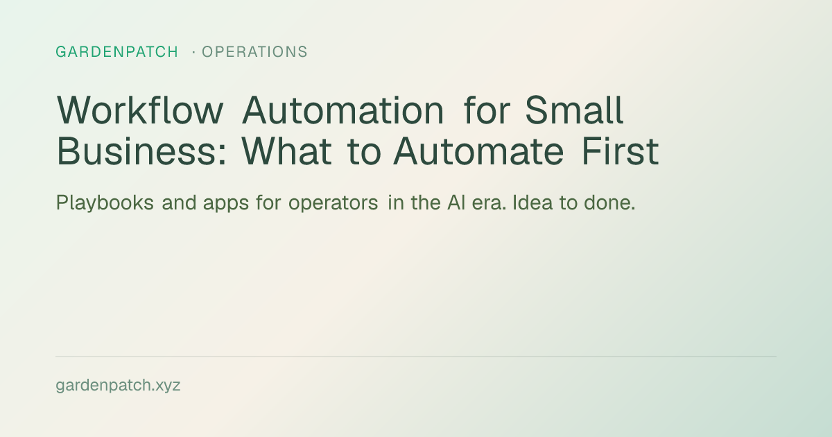 Workflow Automation for Small Business: What to Automate First