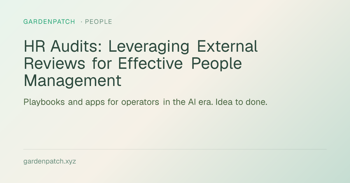 HR Audits: Leveraging External Reviews for Effective People Management