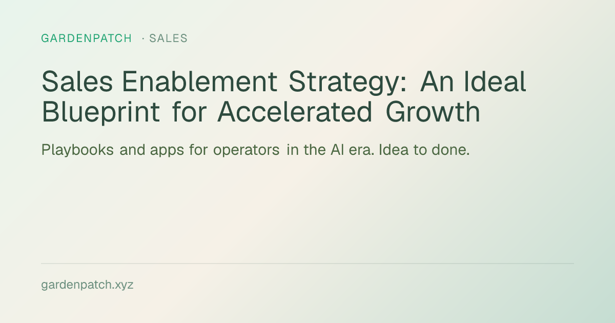 Sales Enablement Strategy: An Ideal Blueprint for Accelerated Growth