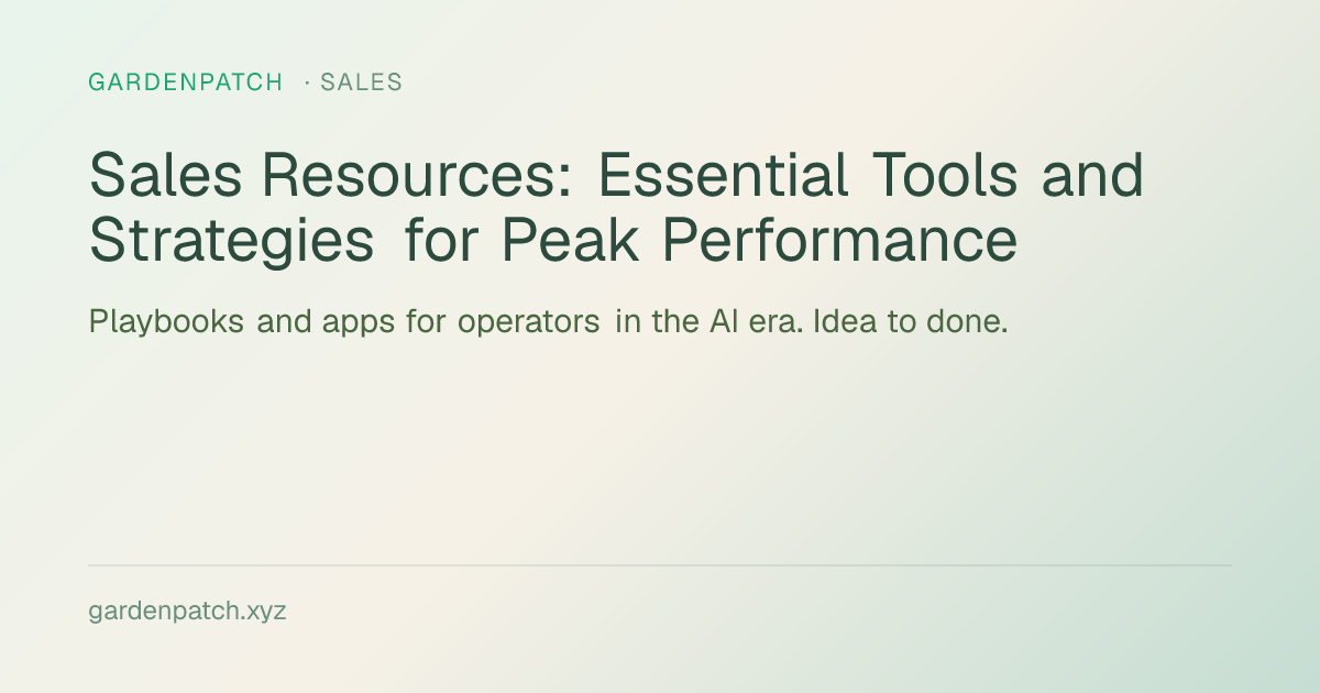 Sales Resources: Essential Tools and Strategies for Peak Performance