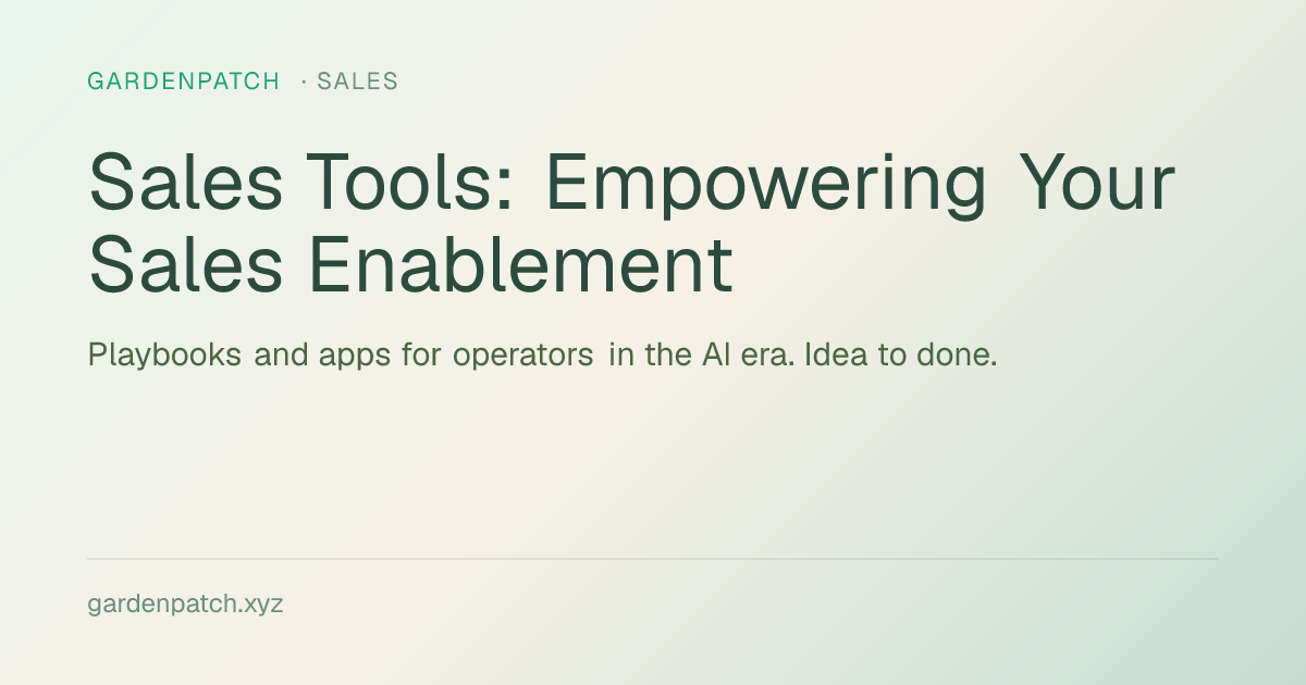 Sales Tools: Empowering Your Sales Enablement