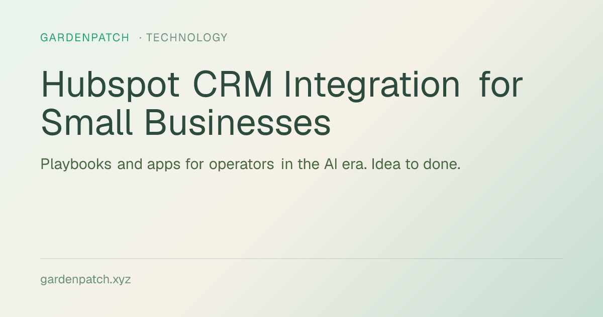 Hubspot CRM Integration for Small Businesses