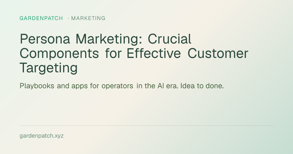 Persona Marketing: Crucial Components for Effective Customer Targeting