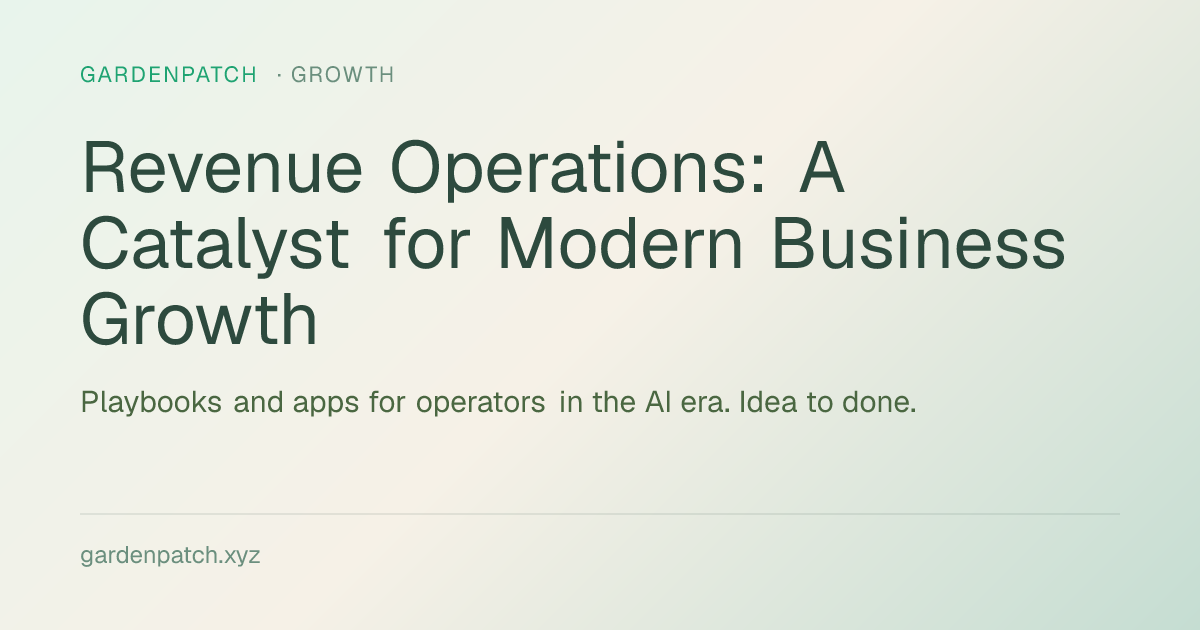 Revenue Operations: A Catalyst for Modern Business Growth