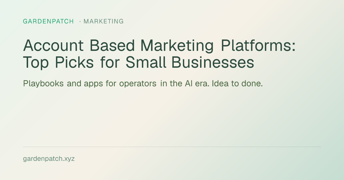 Account Based Marketing Platforms: Top Picks for Small Businesses