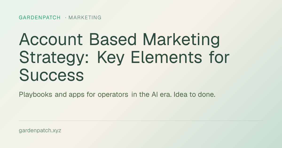 Account Based Marketing Strategy: Key Elements for Success