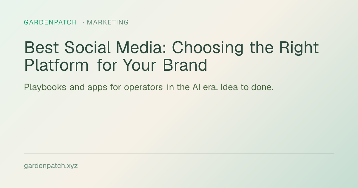 Best Social Media: Choosing the Right Platform for Your Brand