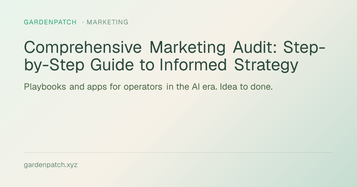 Comprehensive Marketing Audit: Step-by-Step Guide to Informed Strategy