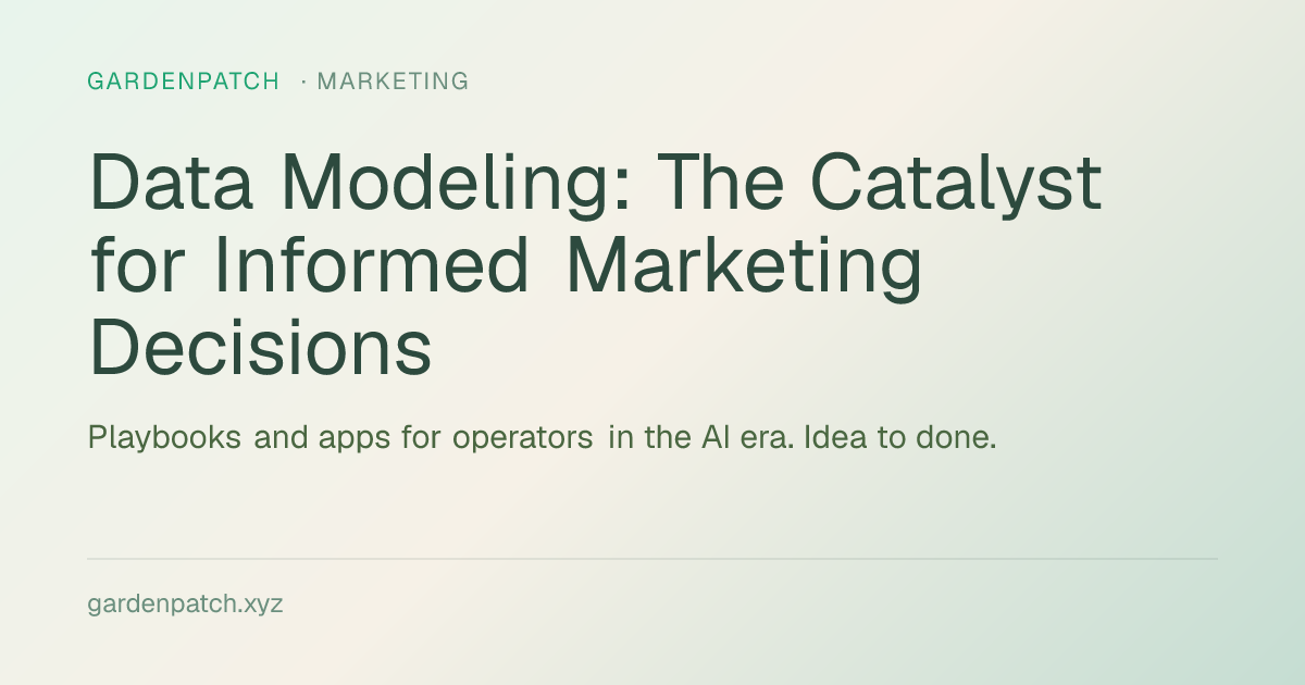 Data Modeling: The Catalyst for Informed Marketing Decisions