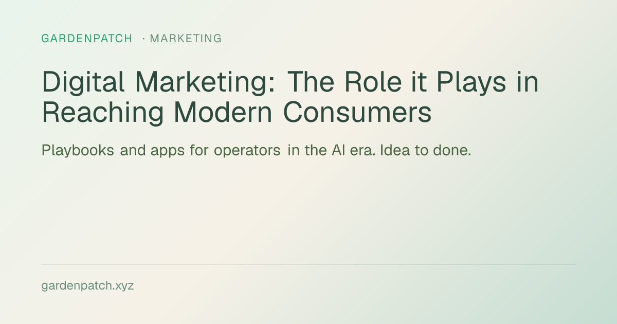 Digital Marketing: The Role it Plays in Reaching Modern Consumers